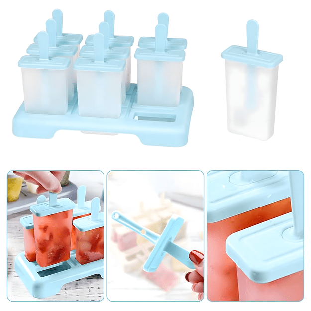 Foremki Forma do Lodów na Patyku Domowe Sorbet Lody Foremka 9 szt 5
