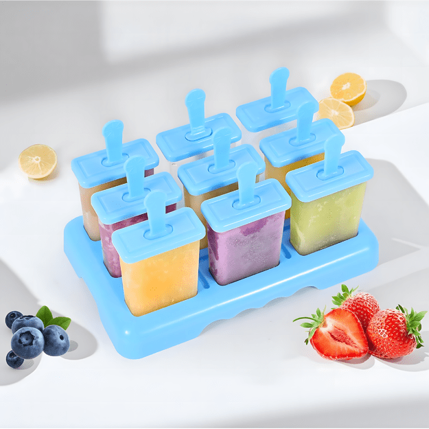 Foremki Forma do Lodów na Patyku Domowe Sorbet Lody Foremka 9 szt 9