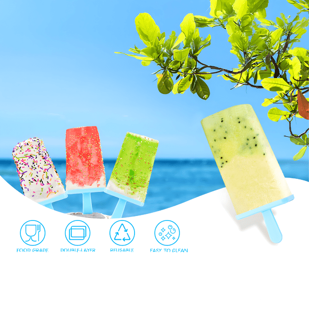 Foremki Forma do Lodów na Patyku Domowe Sorbet Lody Foremka 9 szt 4