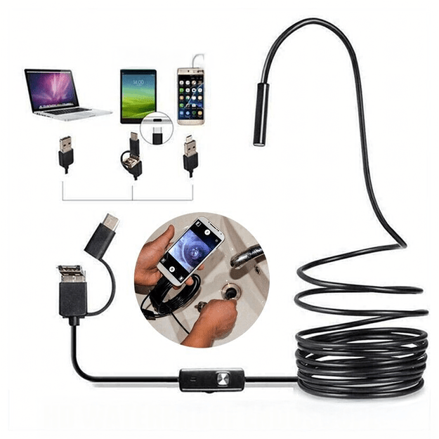 Kamera Endoskopowa Endoskop Inspekcyjna Giętka Led Usb 2m 5,5mm Wodoodporna 27