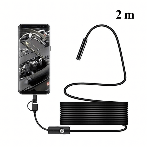 Kamera Endoskopowa Endoskop Inspekcyjna Giętka Led Usb 2m 5,5mm Wodoodporna 20