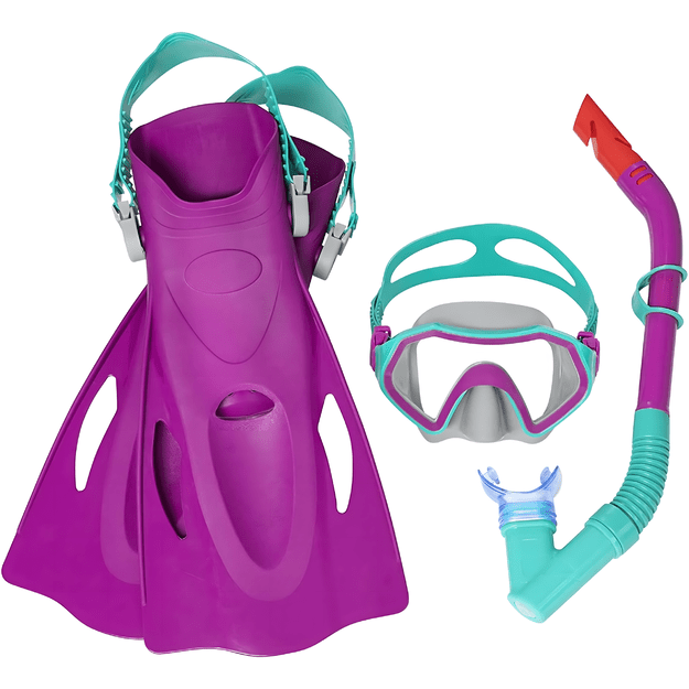  Bestway 25046 Zestaw do Nurkowania Pływania Maska Płetwy Rurka Snorkelingu 12