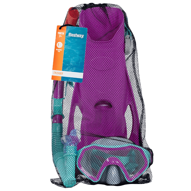  Bestway 25046 Zestaw do Nurkowania Pływania Maska Płetwy Rurka Snorkelingu 13