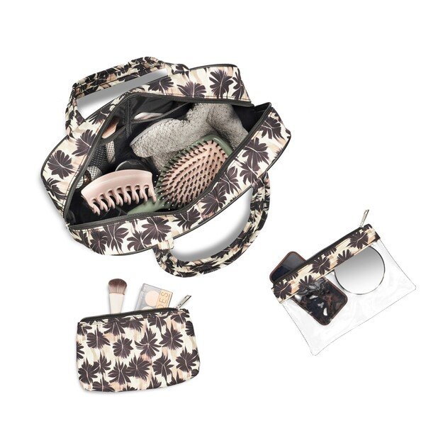 Gillian Jones - 3-piece cosmetic bag set - Palm print
