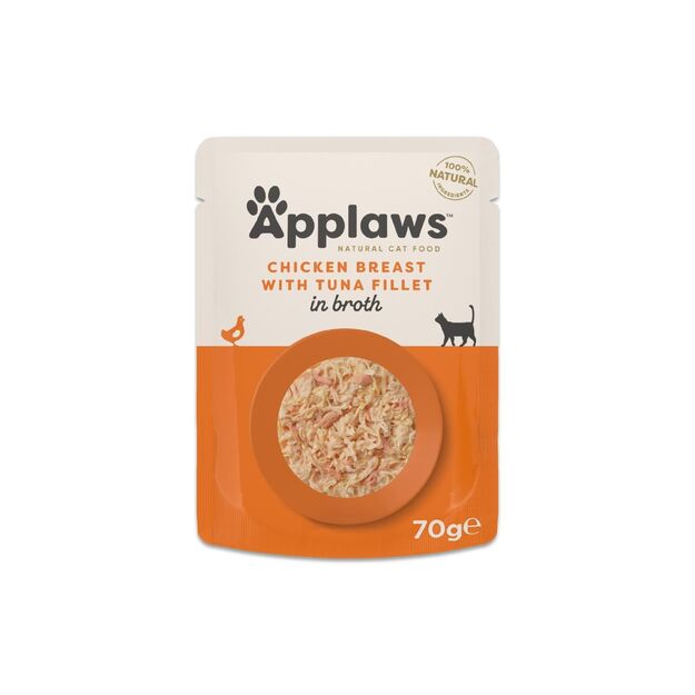 Applaws - Chicken Breast with Tuna Fillet in broth - 70g 1