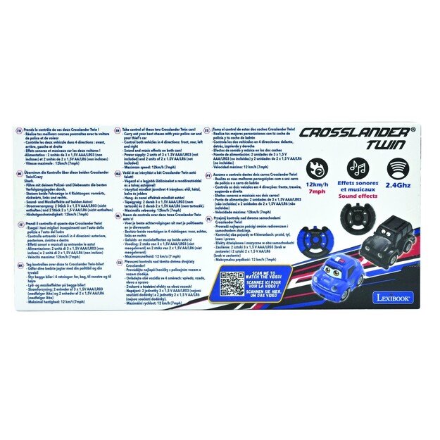Lexibook - Crosslander Twin - Police Car and Thief Car set (RC12)