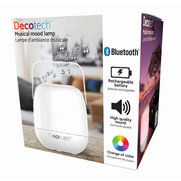 Lexibook - Decotech Colorful Luminous Portable Loud Speaker (BTL410)