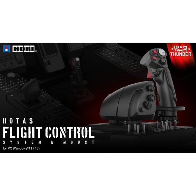 HORI - HORI HOTAS Flight Control System & Mount for PC (Windows 11/10) High-End Flight Stick & Throttle for PC Flight Sims