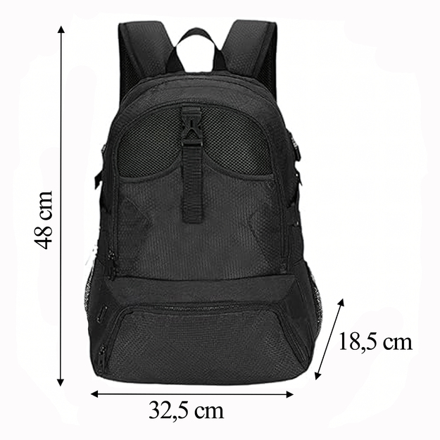 Mugursoma treniņu soma ar vietu bumbām un basketbola apaviem