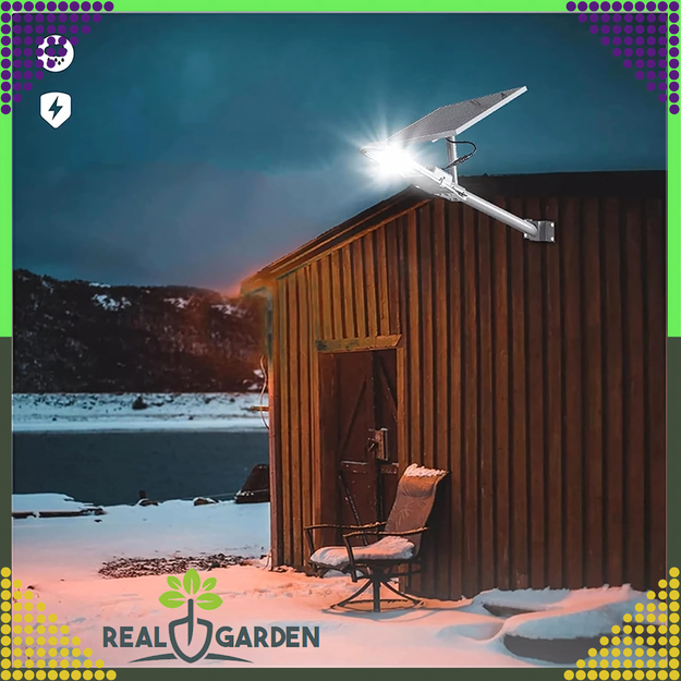 Dārza saules laternas staba lampa ar jaudīgu 300 W ielas paneli, 299 LED