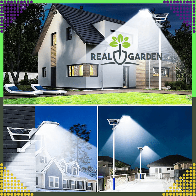 Sodo saulės žibintas su stulpu, galingas 200 W gatvės skydelis, 247 LED