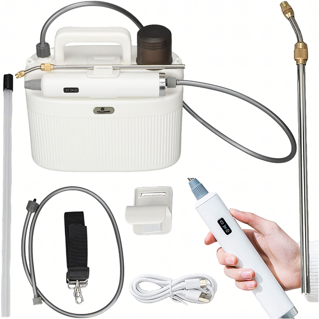 Elektriskais dārza smidzinātājs 2200 mAh akumulators, spiediens 5 l