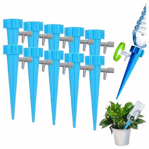 10x Pudeļu Puķupodu Laistītāji Ar Krānu Dārza Augiem