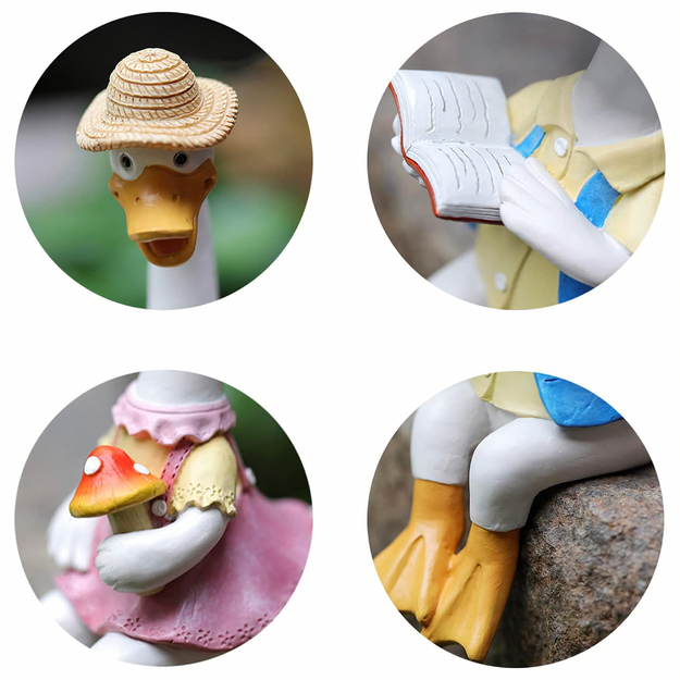 Figurine Garden Figurines Decorative Garden Decoration Pair of Ducks 2 pcs