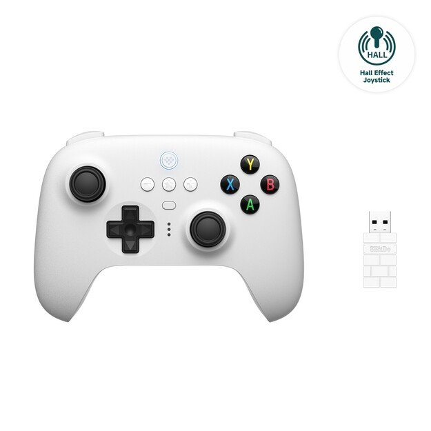 8BitDo Ultimate 2.4G Pad PC Hall Ed/White