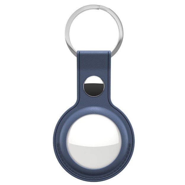 Keybudz -  Leather Keyring for AirTag 2-pack (Color: Cobalt Blue)