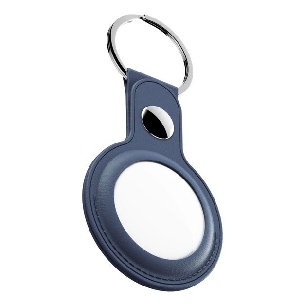 Keybudz -  Leather Keyring for AirTag 2-pack (Color: Cobalt Blue)