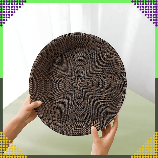 Apvalus kartoninis katės draskyklės dubenėlis, 30 cm, draskyklei 14