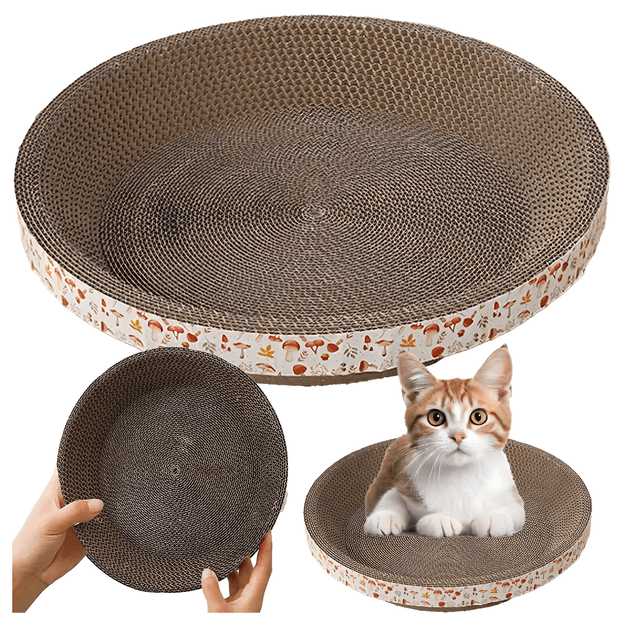 Apvalus kartoninis katės draskyklės dubenėlis, 30 cm, draskyklei 30