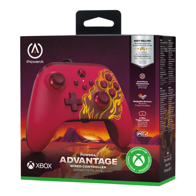 PowerA - Advantage Wired Controller - Red Blaze