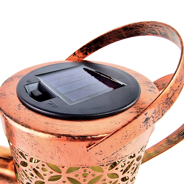 Sodo lempa, dekoratyvinė, saulės energija varoma, LED ornamentas, įsmeigiama laistytuvė, sodui arba terasai