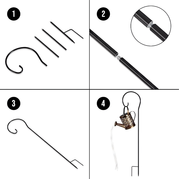 Sodo lempa, dekoratyvinė, saulės energija varoma, LED ornamentas, įsmeigiama laistytuvė, sodui arba terasai