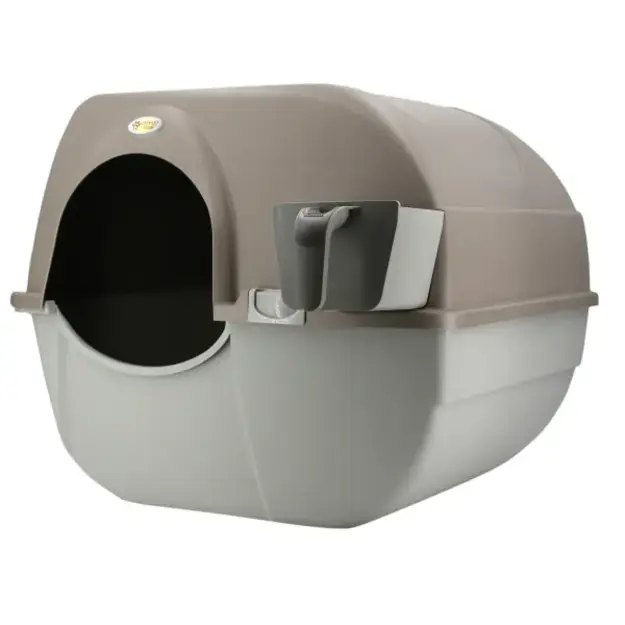 Omega - Roll 'N Clean Litter Box - Brown - L