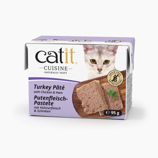 Catit - Cuisine Premium Wet Food - Turkey Pâté with Chicken Ham - 95 g