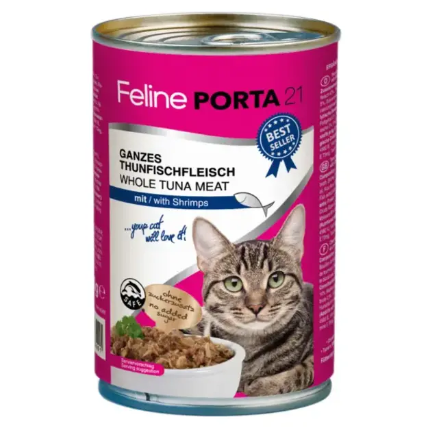 Porta21 - Feline Tuna Meat with Shrimps - 400 g