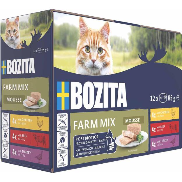 Bozita - Mousse Mixed Farm - 12x 85g