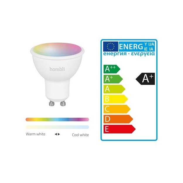 Hombli - Smart Spot GU10 RGB + CCT Dimmable white and colored 1