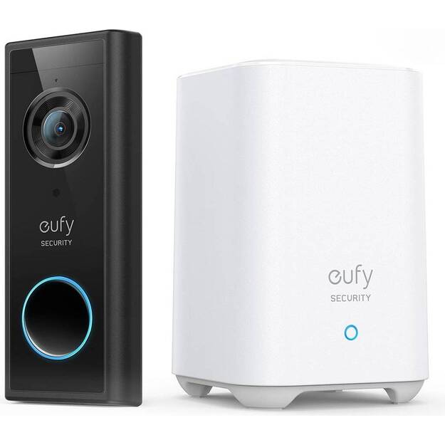 EUFY VIDEO DOORBELL 2K (BATTERY POWERED) WITH HOMEBASE 2