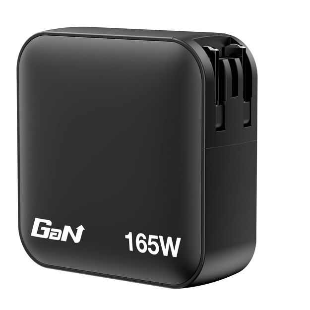 Verbatim - Mini GaN Charger 165W 4 Port US plug with EU and UK adaptors