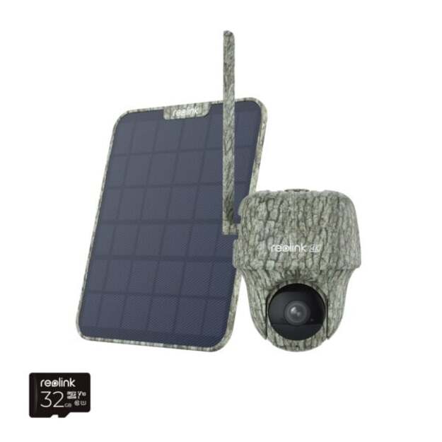 Reolink – Go G450 4K PT Battery Camera with 4G/LTE + Solar Panel 2 – Camo