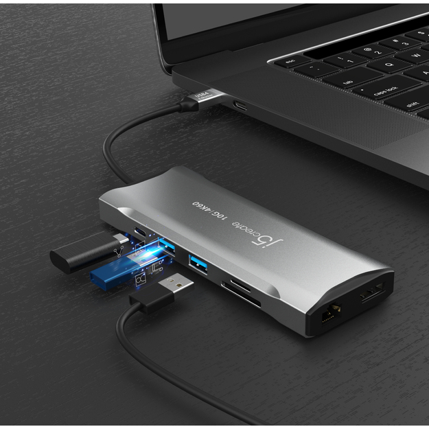 J5create - 4K60 Elite USB-C Triple-Monitor 10Gbps Mini Dock