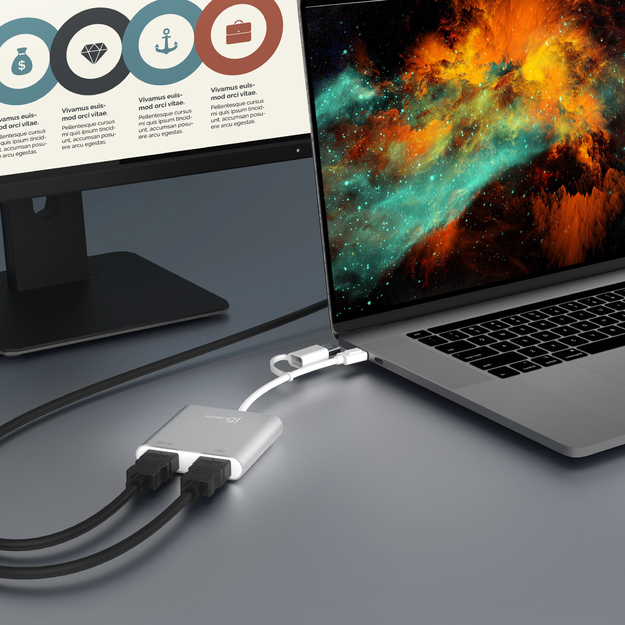 J5create - USB-C To Dual HDMI Multi-Monitor Adapter