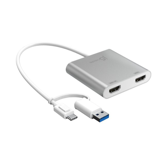 J5create - USB-C To Dual HDMI Multi-Monitor Adapter