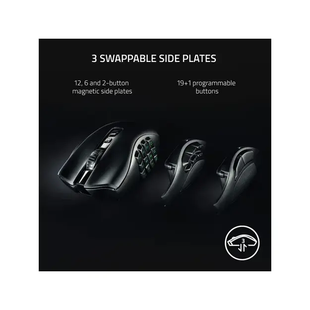 Razer - Naga V2 Pro – Modular Wireless Gaming Mouse with Swappable Side Panels
