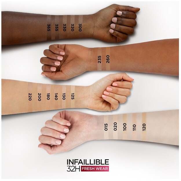 L'Oréal Paris - Infaillible 32H Fresh Wear 125 Warm Undertone foundation - 30 ml