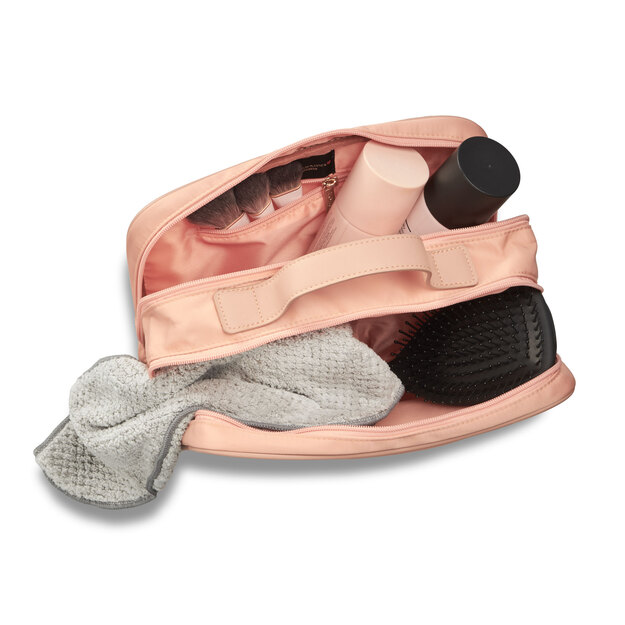 Gillian Jones - 2-Room Traincase - Coral - Quilted nylon