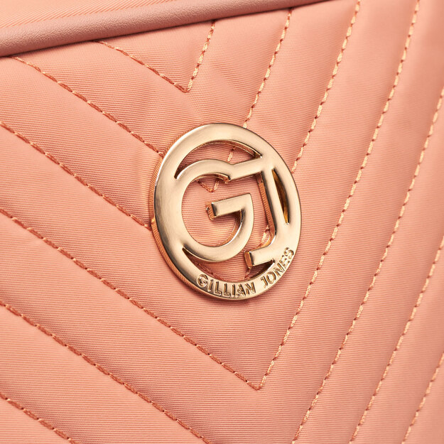 Gillian Jones - 2-Room Traincase - Coral - Quilted nylon