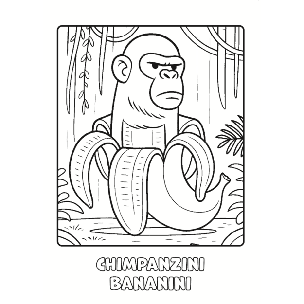 Italian Brainrot - Colouring Book