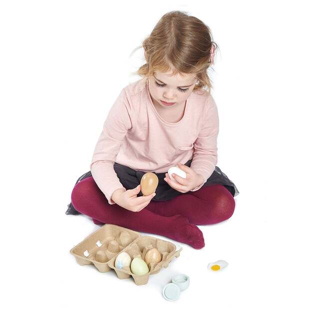 Tender Leaf - Wooden Eggs in Tray - (TL8285)