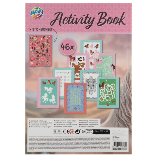 Moxy - Horse activity book A4, 24 sheets (190010)