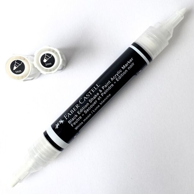 Faber-Castell - Black Edition Shake & Paint Acrylic Markers Set of 6 (Metallic Colours) (285517)