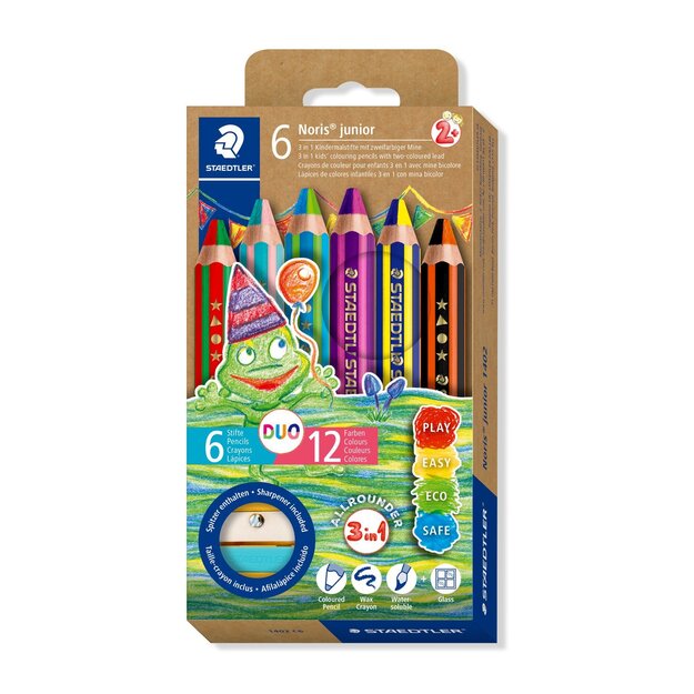 Staedtler - Noris Junior Duo coloured pencils - 6 pcs (1402 C6)