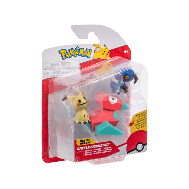Pokémon - Battle Figure 3 pack - Mimikyu, Porygon & Croagunk (PKW4091)