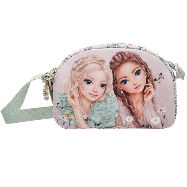TOPModel - Shoulder Bag SUMMER FEELING - Soft pink and sage green - Small (413312)