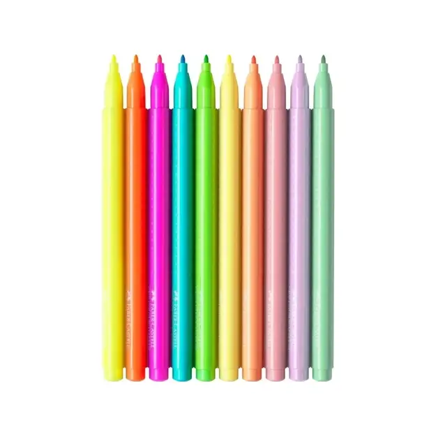 Faber-Castell - Grip Colour Marker - Neon & Pastel set of 10 (155312)