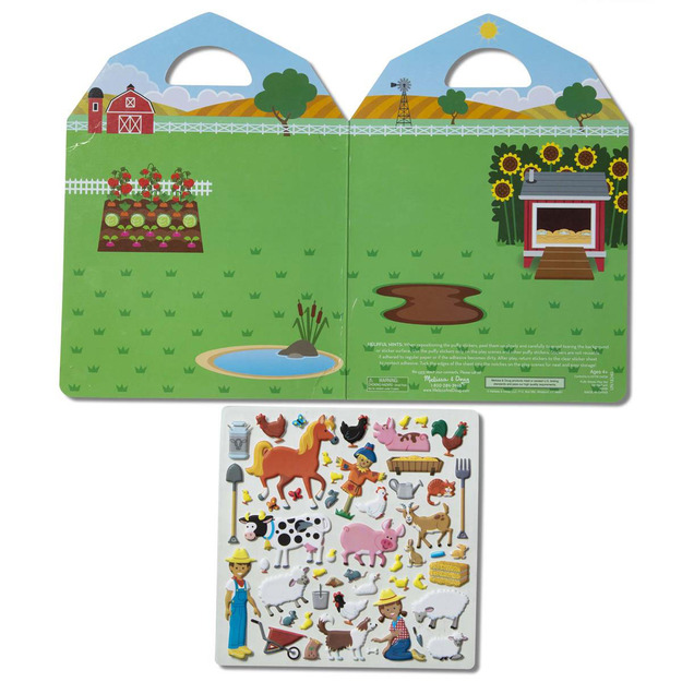 Melissa & Doug - Reusable Puffy Stickers Playset Farm (806034)